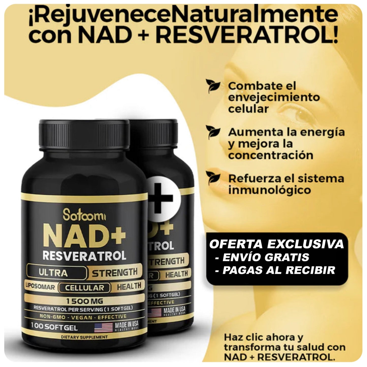 NAD + RESVERATROL: ELÍXIR DE JUVENTUD CELULAR