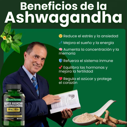 ENERGÍA Y BIENESTAR EN CADA DOSIS – Magnesio + Ashwagandha para tu Día a Día 💪🌿