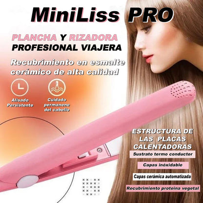 ✨ MINILISS PRO- LA MINI PLANCHA 2 EN 1 PARA ALISAR RIZAR EN CUALQUIER LUGAR