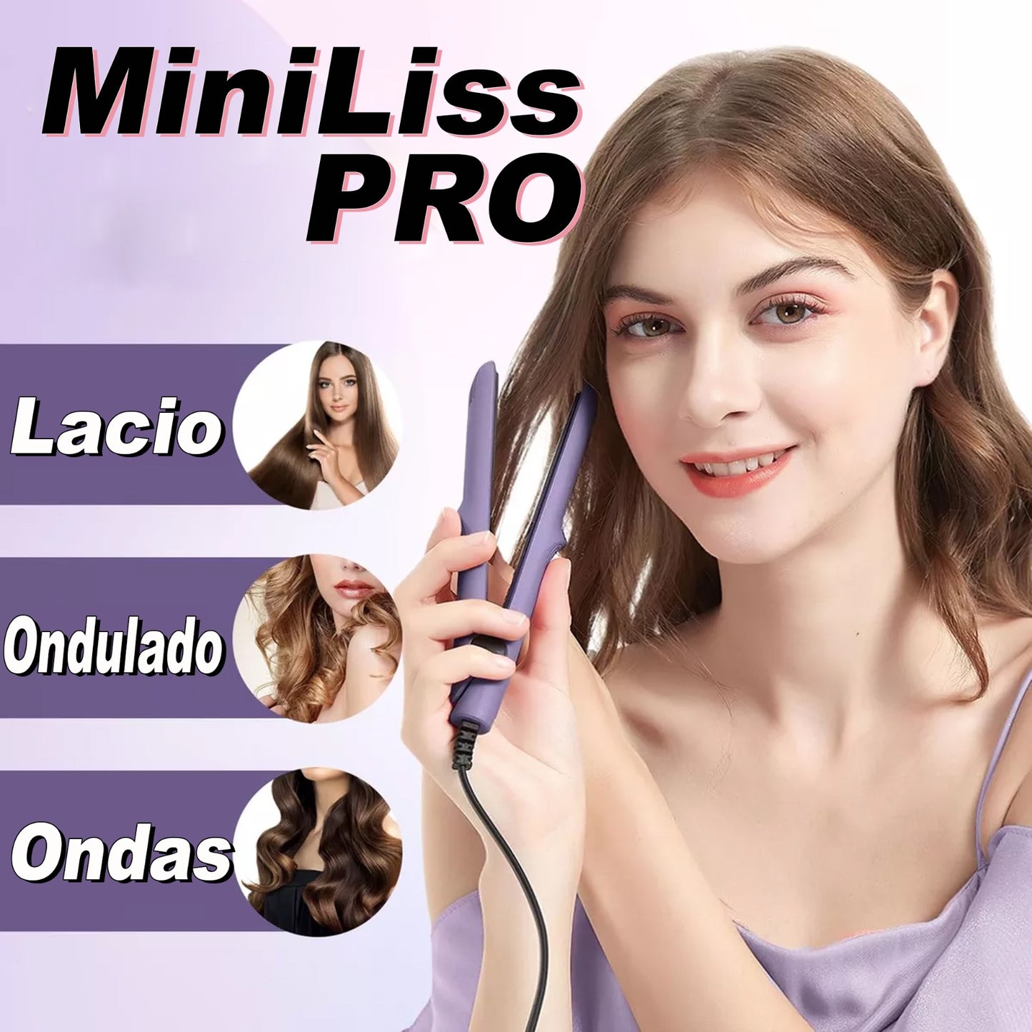 ✨ MINILISS PRO- LA MINI PLANCHA 2 EN 1 PARA ALISAR RIZAR EN CUALQUIER LUGAR