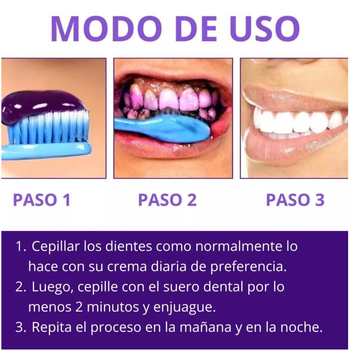 PURPLE GLOW SMILE- BLANQUEADOR DENTAL🦷😄😁